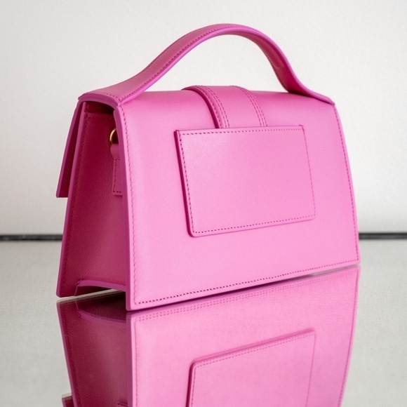NWT Jacquemus Le Grand Bambino Pink Authentic Pink Leather Crossbody Bag $1190 - Picture 15 of 16